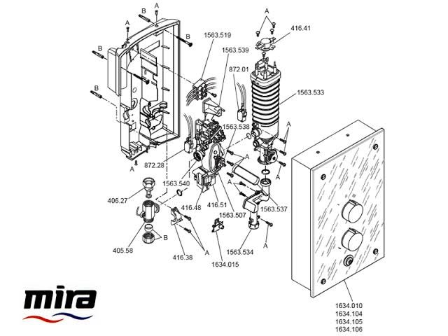 mira galena 9.8kw electric shower assembly instructions