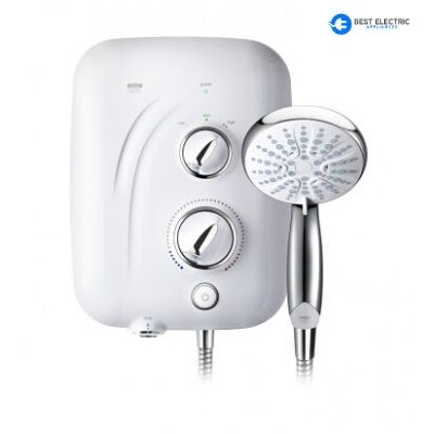 Pumped electric shower
